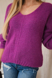 V - neck sweater IT - 51 / – Purple цвет / color | Lexline Fashion
