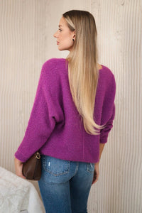 V - neck sweater IT - 51 / – Purple цвет / color | Lexline Fashion