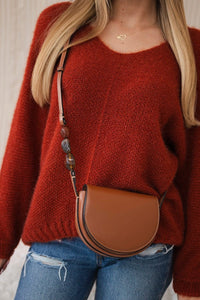 V - neck sweater IT - 51 / – Russet цвет / color | Lexline Fashion