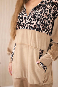 Velor dress 9388 / – Beige цвет / color | Lexline Fashion