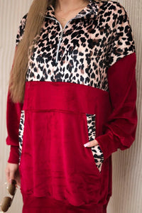 Velor dress 9388 / – Maroon цвет / color | Lexline Fashion