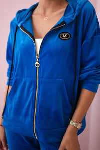 Velour set hoodie + pants 6106 / – Blue cornflower цвет / color | Lexline Fashion