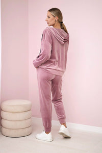 Velour set hoodie + pants 6106 / – Dark || pink цвет / color | Lexline Fashion