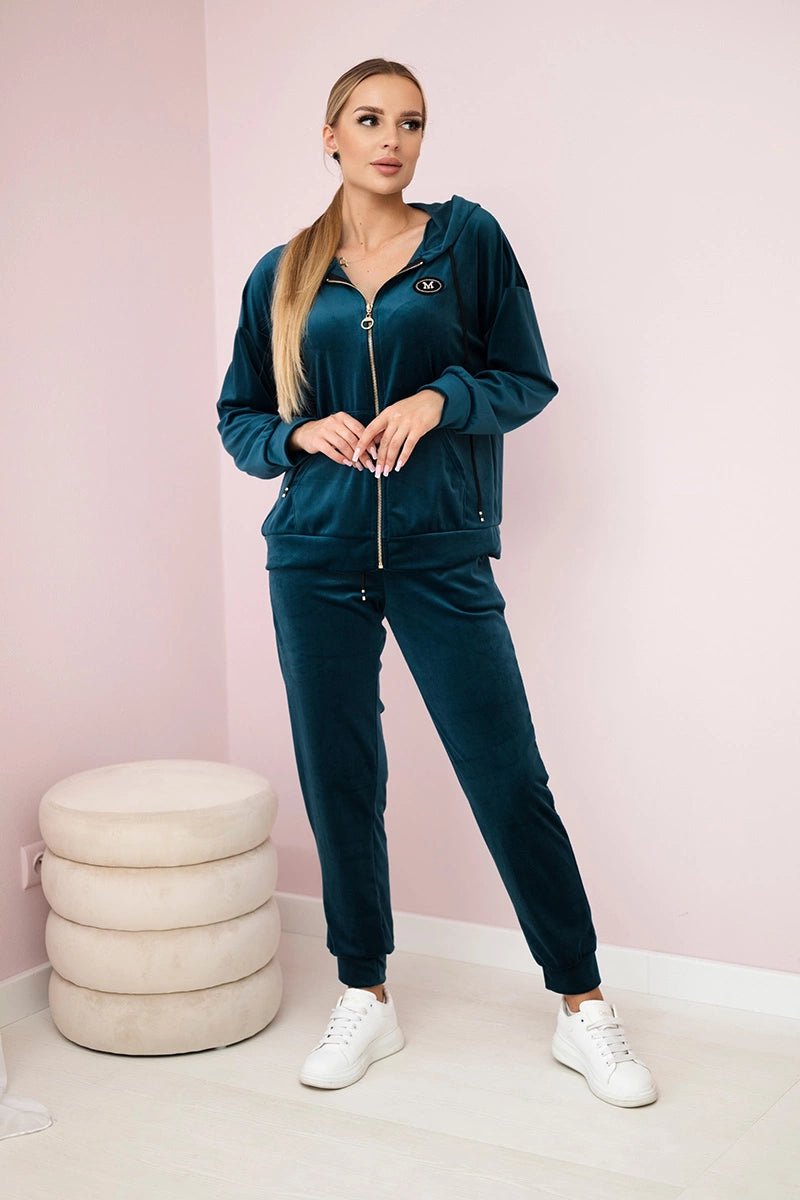 Velour set hoodie + pants 6106 / – Marine цвет / color | Lexline Fashion
