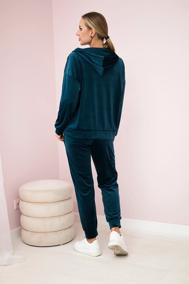 Velour set hoodie + pants 6106 / – Marine цвет / color | Lexline Fashion
