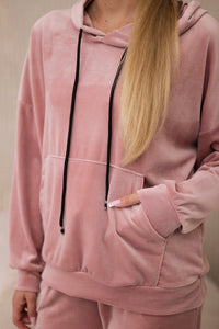 Velour set of sweatshirt + pants 5629Q / – Powder цвет / color | Lexline Fashion