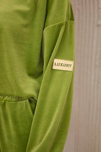 Velour set sweatshirt + pants 6549 / – Kiwi цвет / color | Lexline Fashion