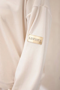 Velour set sweatshirt + pants 6549 / – Light || Beige цвет / color | Lexline Fashion