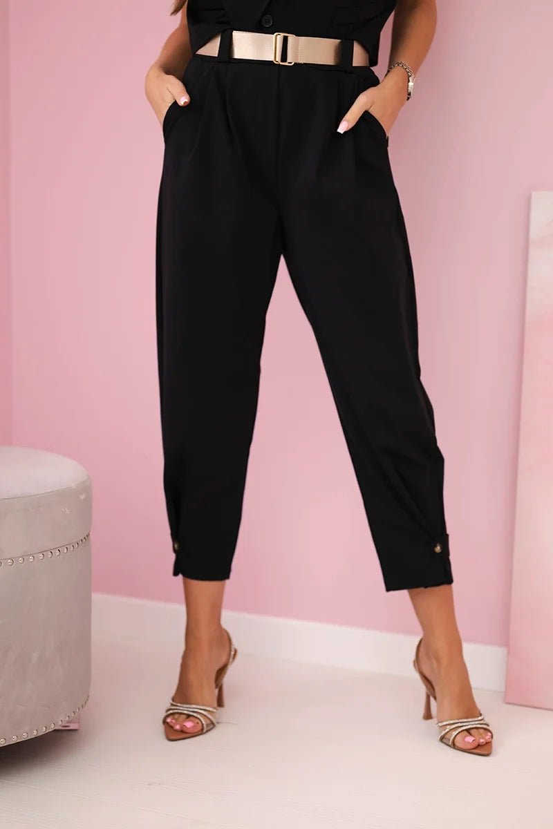 Vest + pants set 7135 / – Black цвет / color | Lexline Fashion
