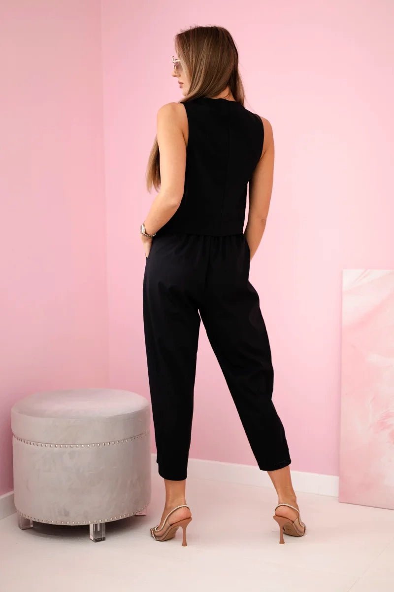 Vest + pants set 7135 / – Black цвет / color | Lexline Fashion