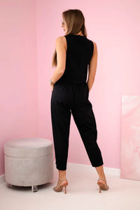 Vest + pants set 7135 / – Black цвет / color | Lexline Fashion