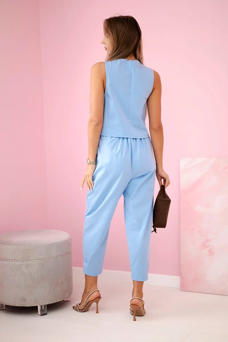 Vest + pants set 7135 / – Blue цвет / color | Lexline Fashion