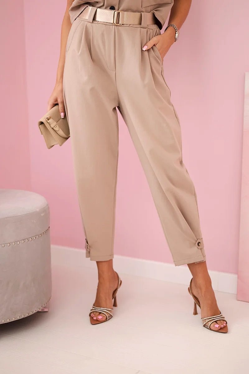 Vest + pants set 7135 / – Camel цвет / color | Lexline Fashion