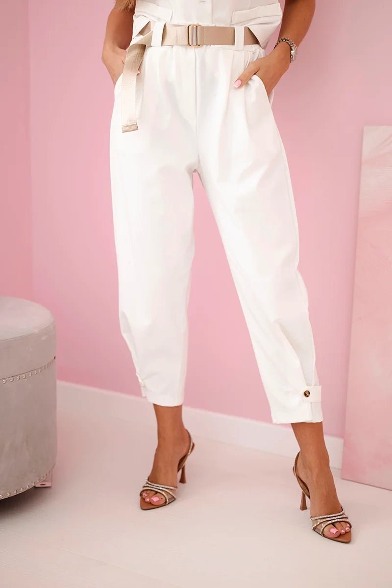 Vest + pants set 7135 / – Ecru цвет / color | Lexline Fashion