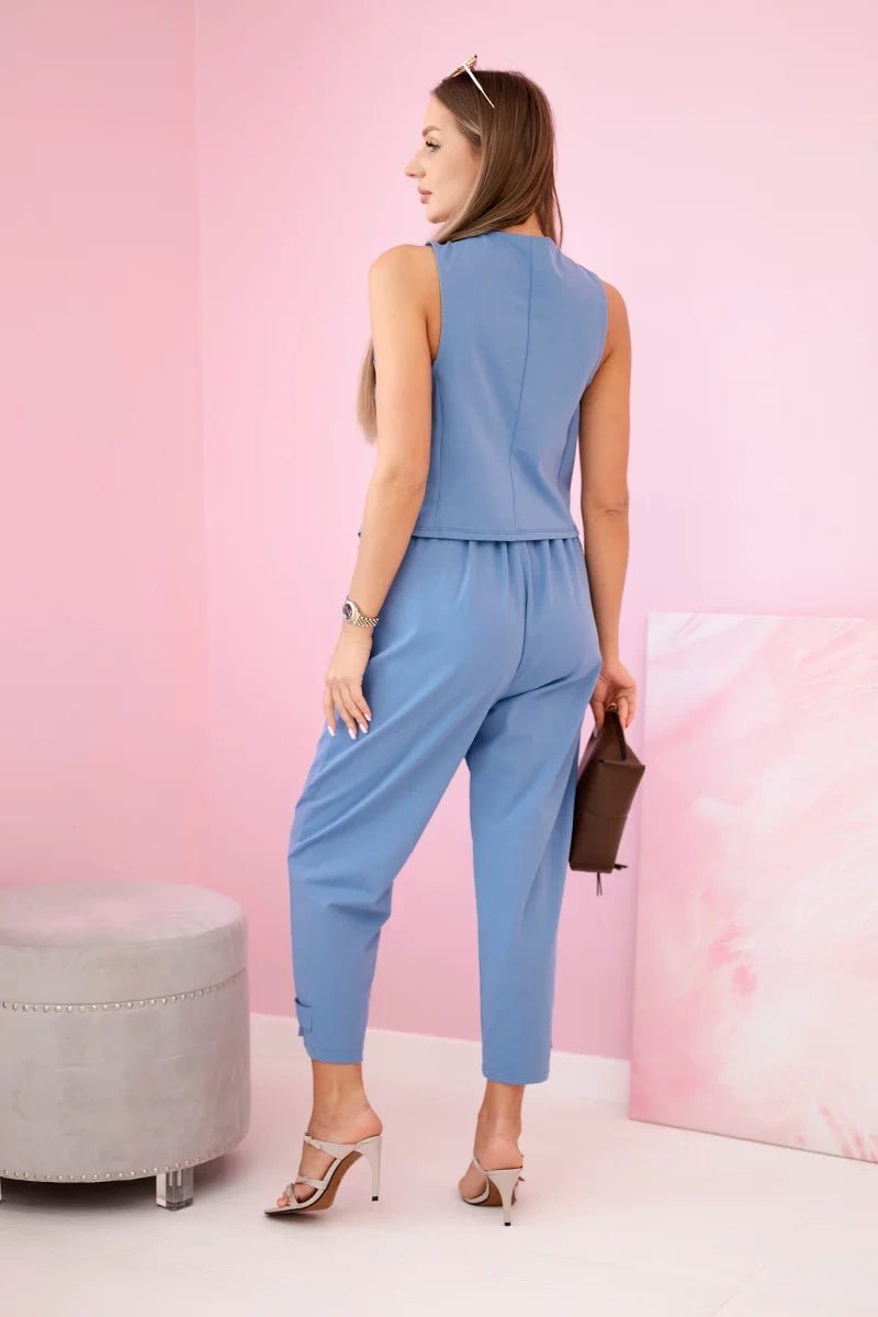 Vest + pants set 7135 / – Jeans цвет / color | Lexline Fashion