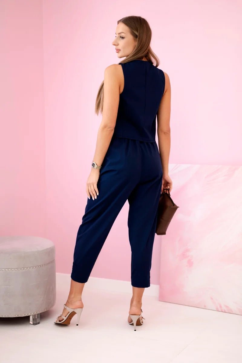 Vest + pants set 7135 / – Navy blue цвет / color | Lexline Fashion