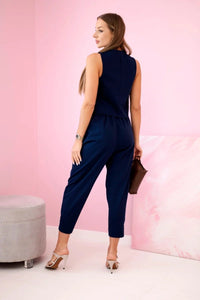 Vest + pants set 7135 / – Navy blue цвет / color | Lexline Fashion
