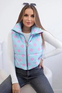 Vest with small flowers 32230 / – Blue цвет / color | Lexline Fashion