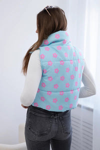 Vest with small flowers 32230 / – Blue цвет / color | Lexline Fashion