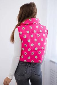 Vest with small flowers 32230 / – Fuchsia цвет / color | Lexline Fashion