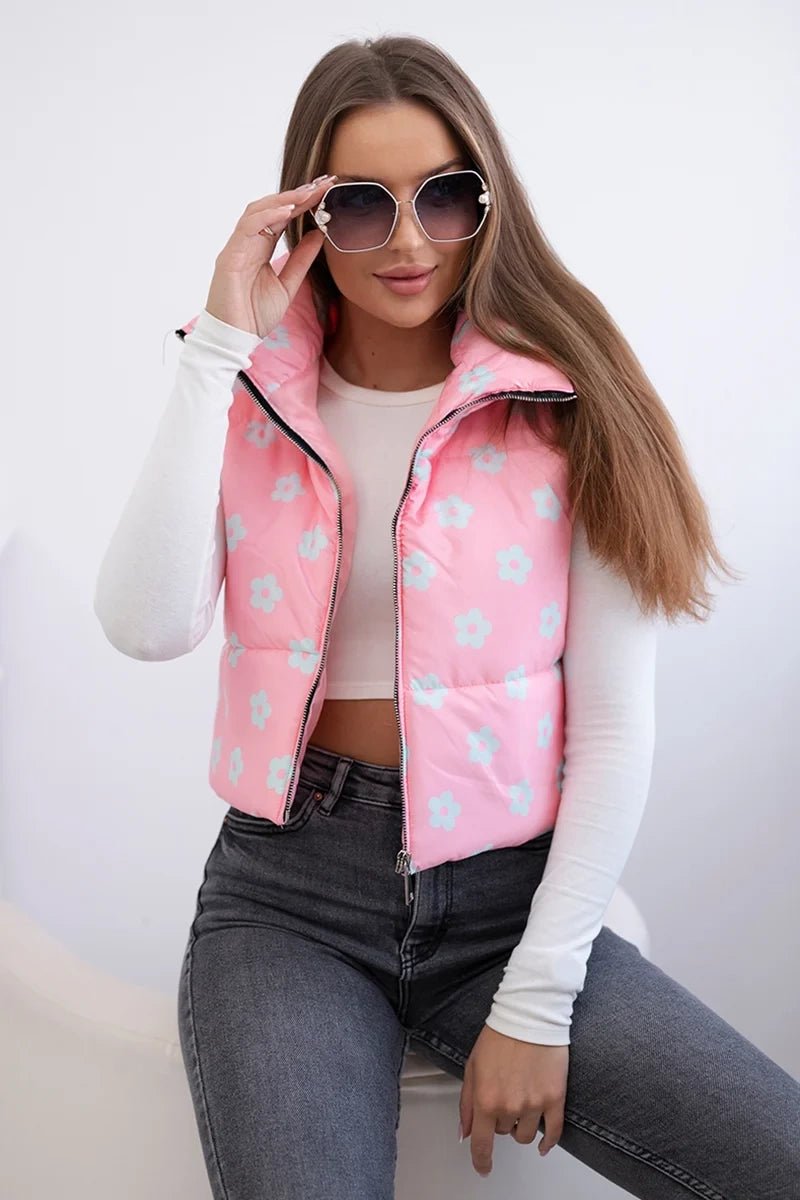 Vest with small flowers 32230 / – Light || Pink цвет / color | Lexline Fashion