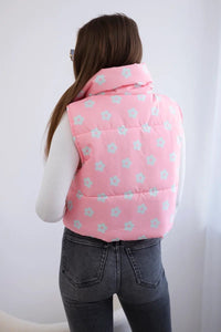 Vest with small flowers 32230 / – Light || Pink цвет / color | Lexline Fashion