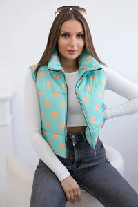 Vest with small flowers 32230 / – Mint цвет / color | Lexline Fashion