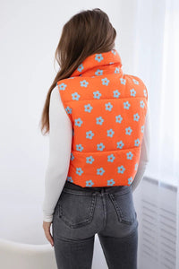 Vest with small flowers 32230 / – Orange цвет / color | Lexline Fashion