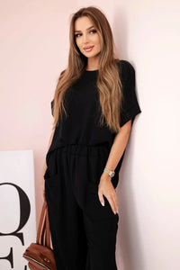 Viscose blouse + pants set ART5920 / – Black цвет / color | Lexline Fashion