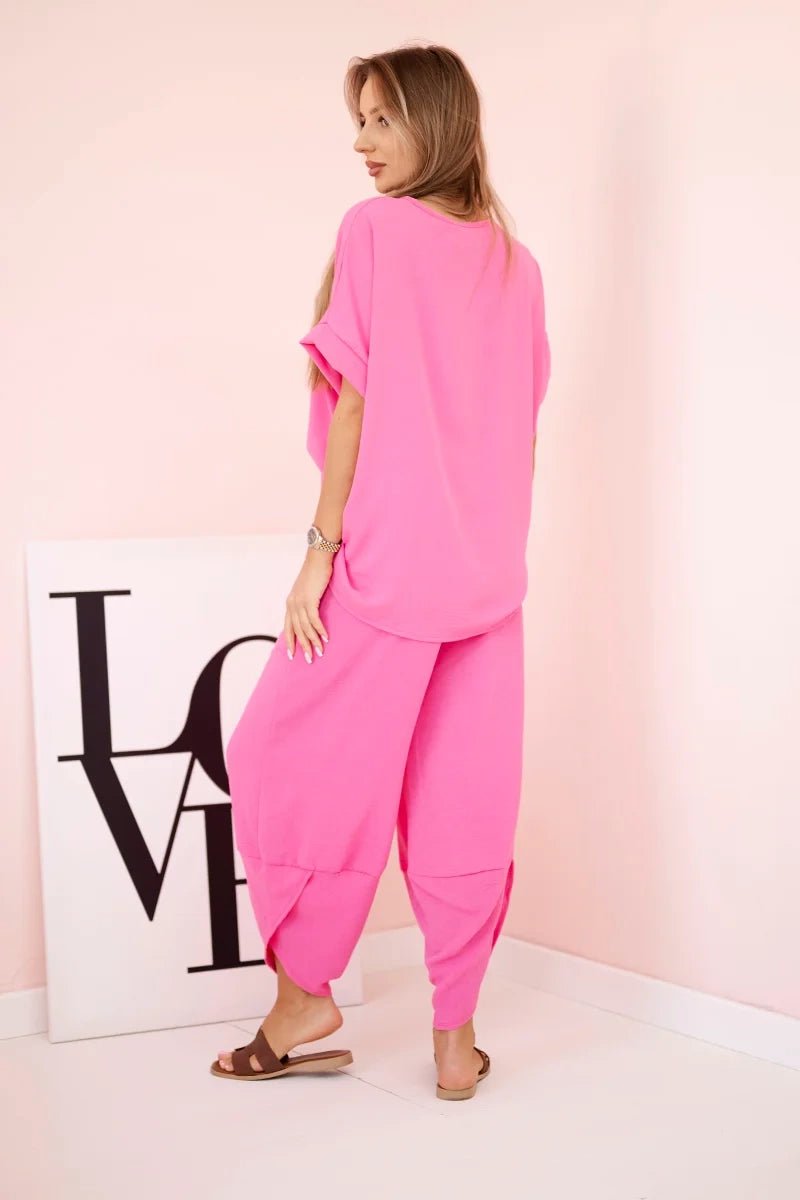 Viscose blouse + pants set ART5920 / – Pink цвет / color | Lexline Fashion