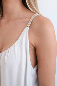 Viscose blouse with straps 3025 / – Beige цвет / color | Lexline Fashion