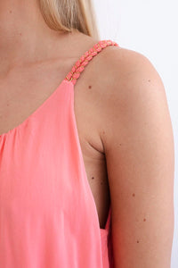 Viscose blouse with straps 3025 / – Raspberry цвет / color | Lexline Fashion
