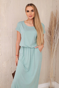 Viscose dress with pockets 9464 / – Dark apricot цвет / color | Lexline Fashion