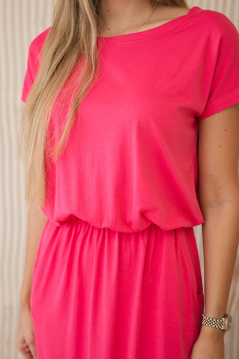 Viscose dress with pockets 9464 / – Fuchsia цвет / color | Lexline Fashion