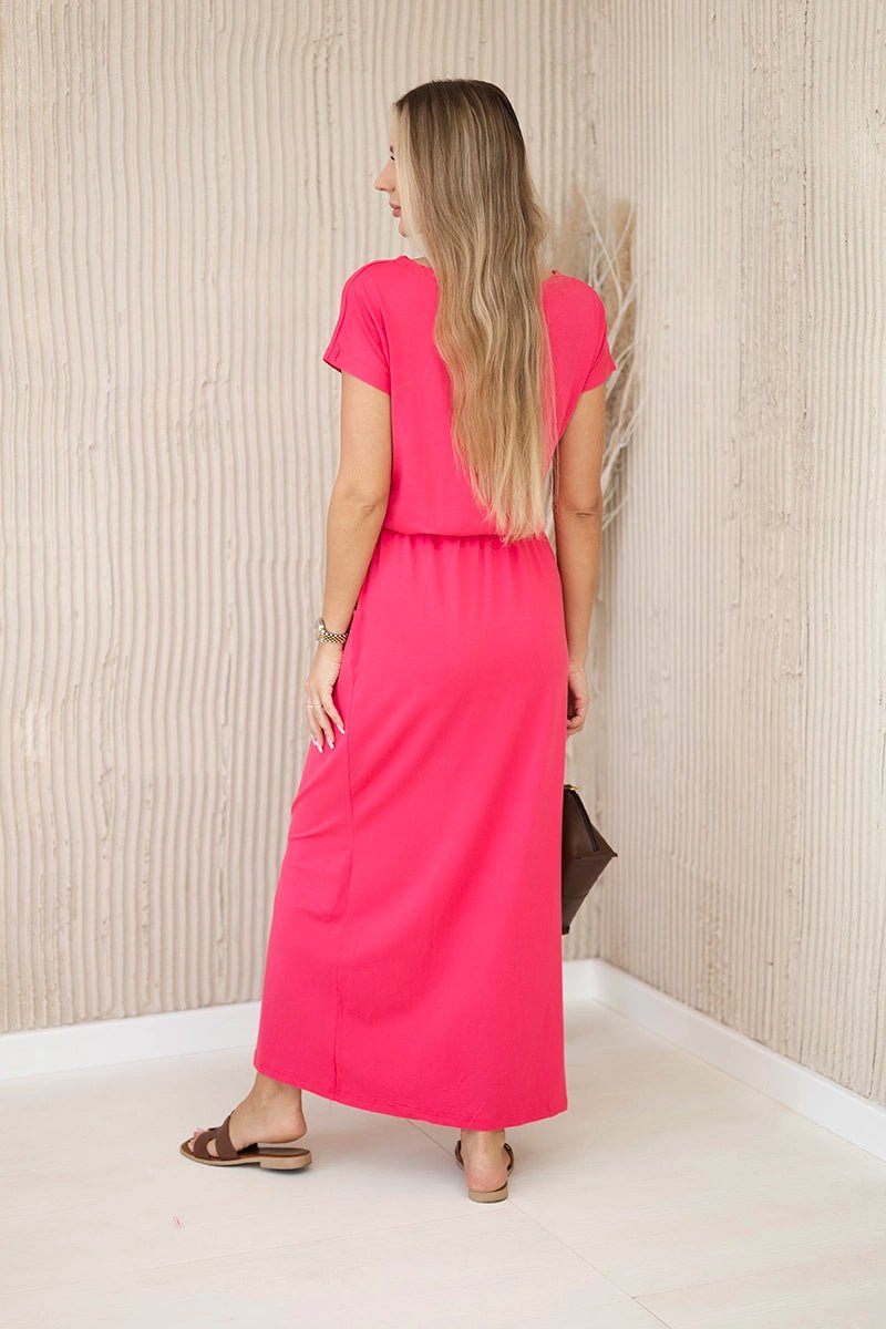 Viscose dress with pockets 9464 / – Fuchsia цвет / color | Lexline Fashion