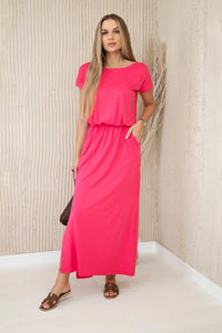 Viscose dress with pockets 9464 / – Fuchsia цвет / color | Lexline Fashion