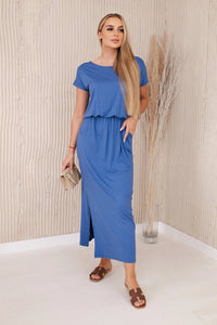 Viscose dress with pockets 9464 / – Jeans цвет / color | Lexline Fashion