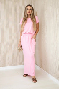 Viscose dress with pockets 9464 / – Pink || Light цвет / color | Lexline Fashion