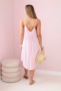 Viscose dress with straps 81541 / – Light | Pink цвет / color | Lexline Fashion