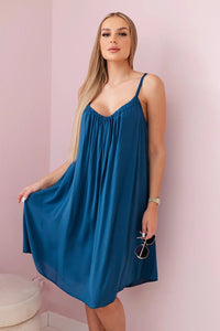 Viscose dress with straps 81541 / – Marine цвет / color | Lexline Fashion