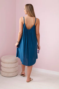 Viscose dress with straps 81541 / – Marine цвет / color | Lexline Fashion