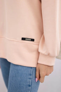 Viscose hoodie ART2436 / – Apricot цвет / color | Lexline Fashion