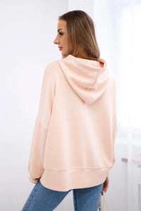 Viscose hoodie ART2436 / – Apricot цвет / color | Lexline Fashion