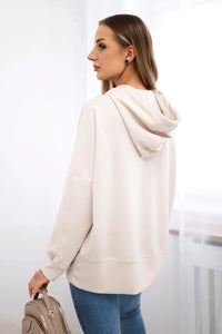 Viscose hoodie ART2436 / – Beige цвет / color | Lexline Fashion