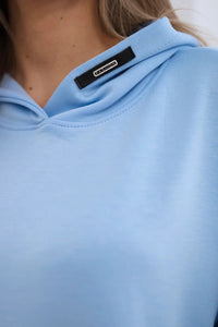 Viscose hoodie ART2436 / – Blue цвет / color | Lexline Fashion