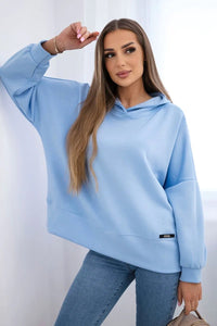 Viscose hoodie ART2436 / – Blue цвет / color | Lexline Fashion