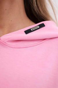 Viscose hoodie ART2436 / – Light || Pink цвет / color | Lexline Fashion