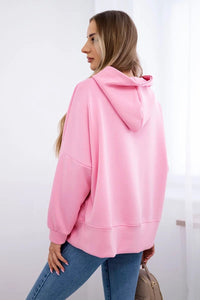 Viscose hoodie ART2436 / – Light || Pink цвет / color | Lexline Fashion