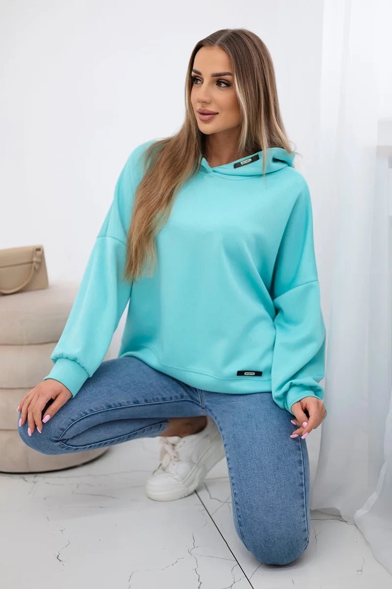 Viscose hoodie ART2436 / – Mint цвет / color | Lexline Fashion