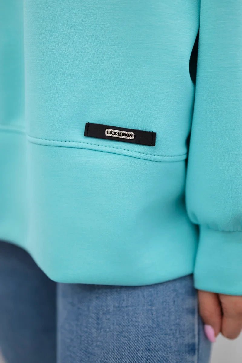 Viscose hoodie ART2436 / – Mint цвет / color | Lexline Fashion